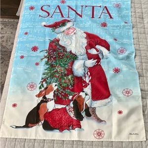 Santa Christmas House flag